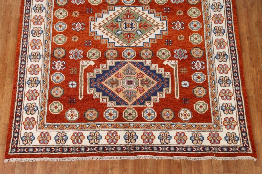 Geometric Kazak Oriental Area Rug 7x8