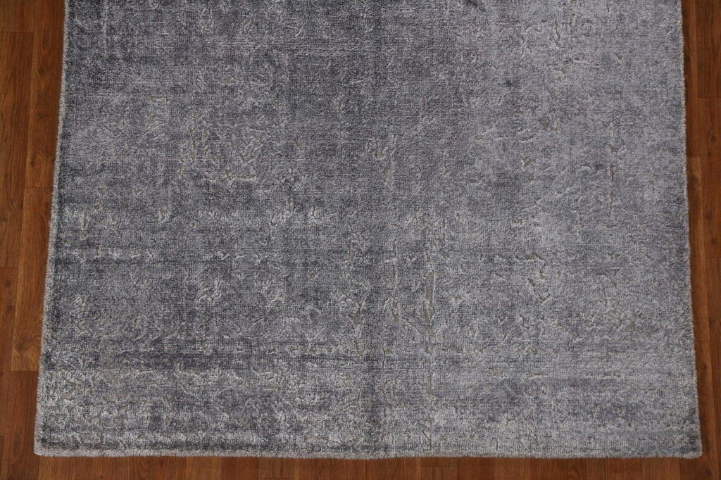 Silver Gray Abstract Area Rug 5x8