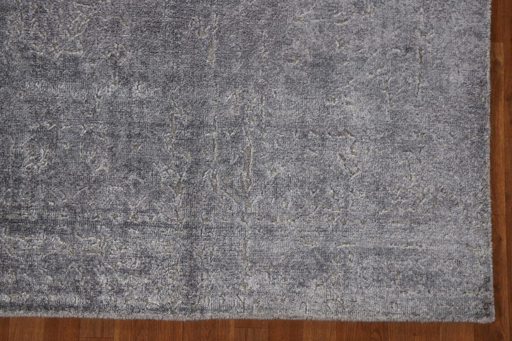 Silver Gray Abstract Area Rug 5x8