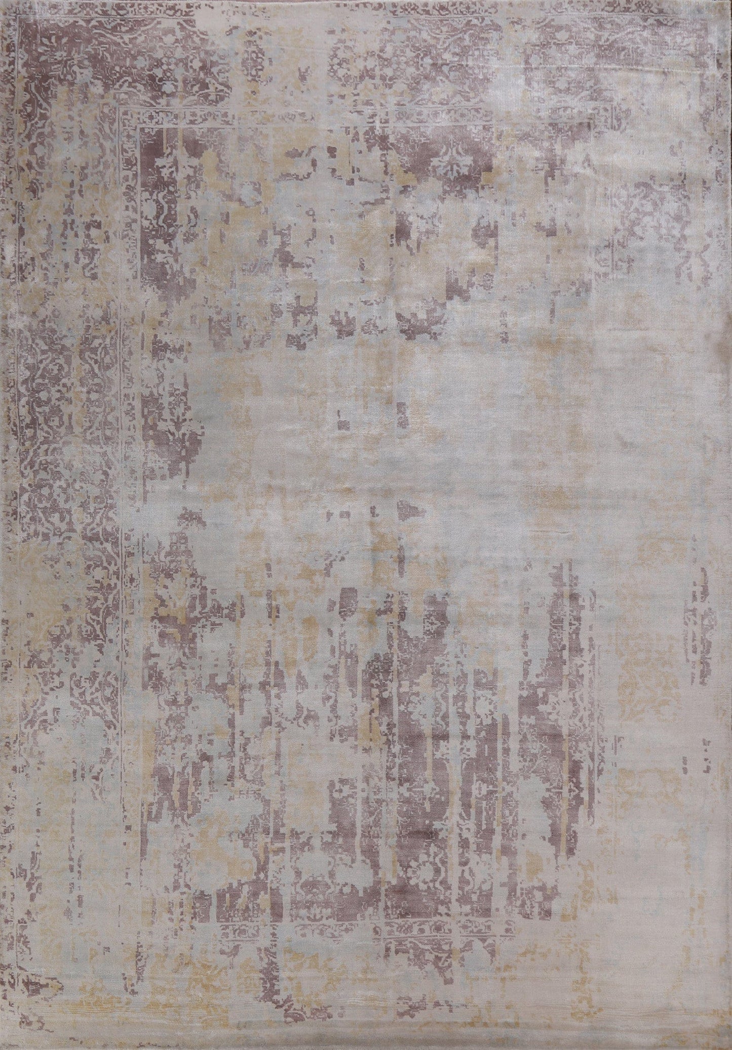 Modern Abstract Oriental Area Rug 9x12