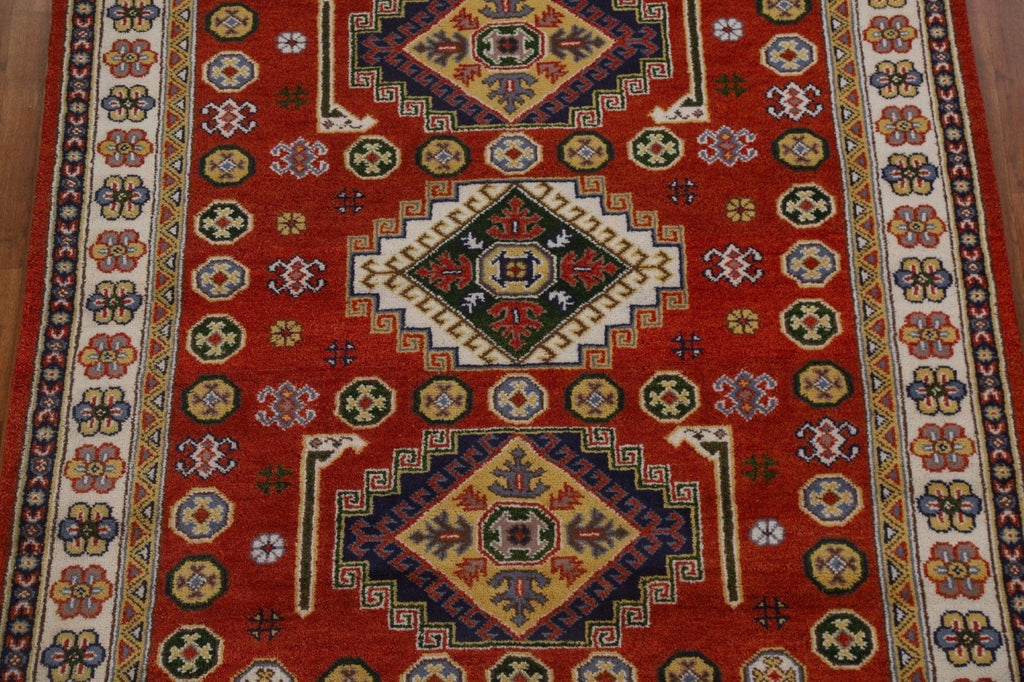 Wool Handmade Kazak Oriental Area Rug 7x8