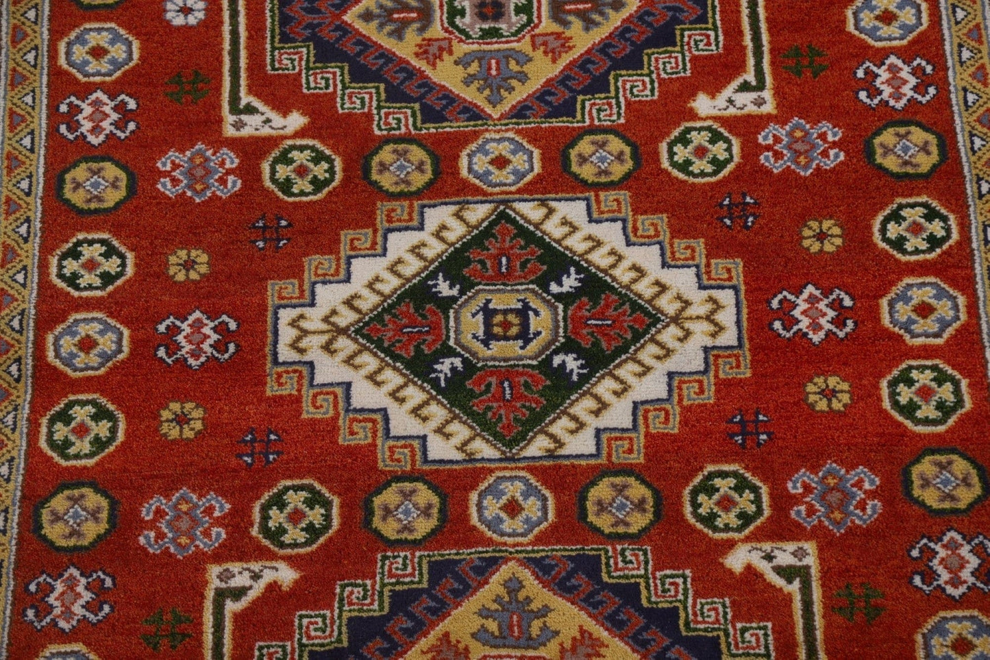 Wool Handmade Kazak Oriental Area Rug 7x8