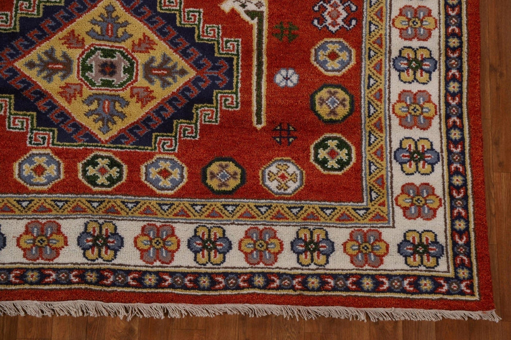 Wool Handmade Kazak Oriental Area Rug 7x8