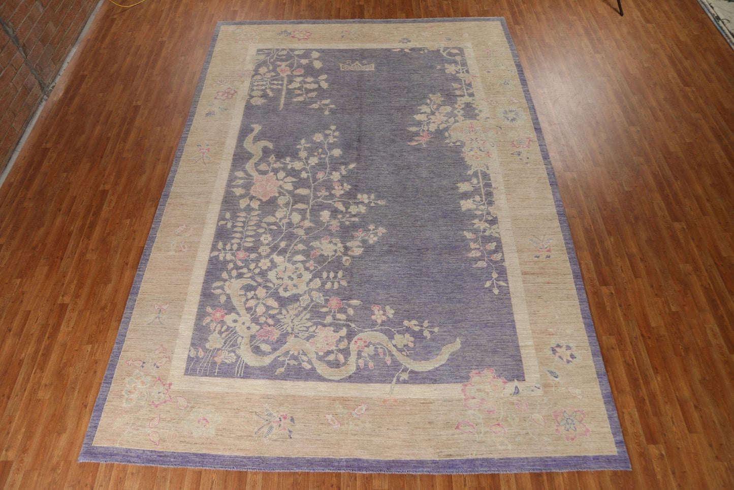 Vegetable Dye Art Deco Oriental Area Rug 10x14