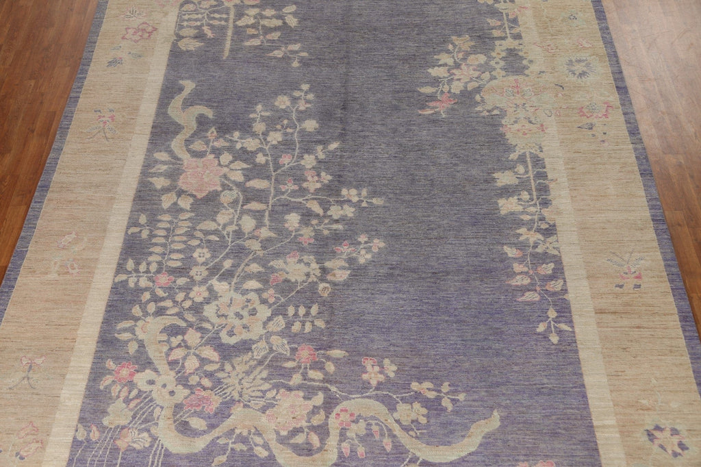 Vegetable Dye Art Deco Oriental Area Rug 10x14