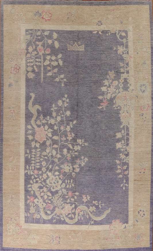 Vegetable Dye Art Deco Oriental Area Rug 10x14