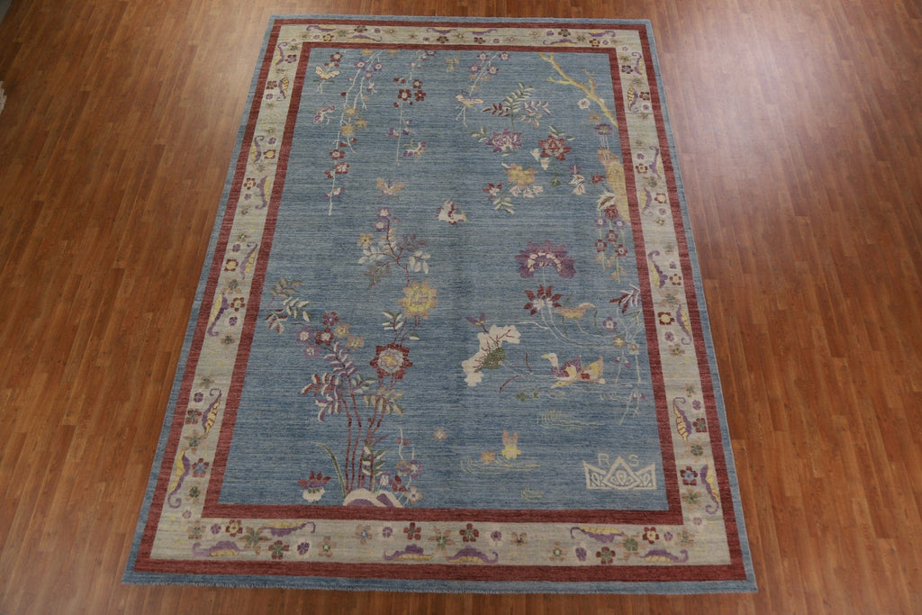 Vegetable Dye Art Deco Oriental Area Rug 10x13