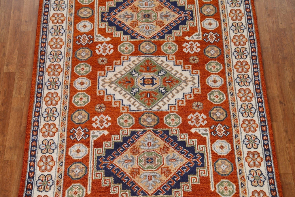 Geometric Kazak Oriental Area Rug 5x8