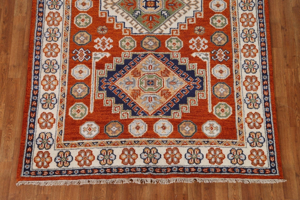 Geometric Kazak Oriental Area Rug 5x8