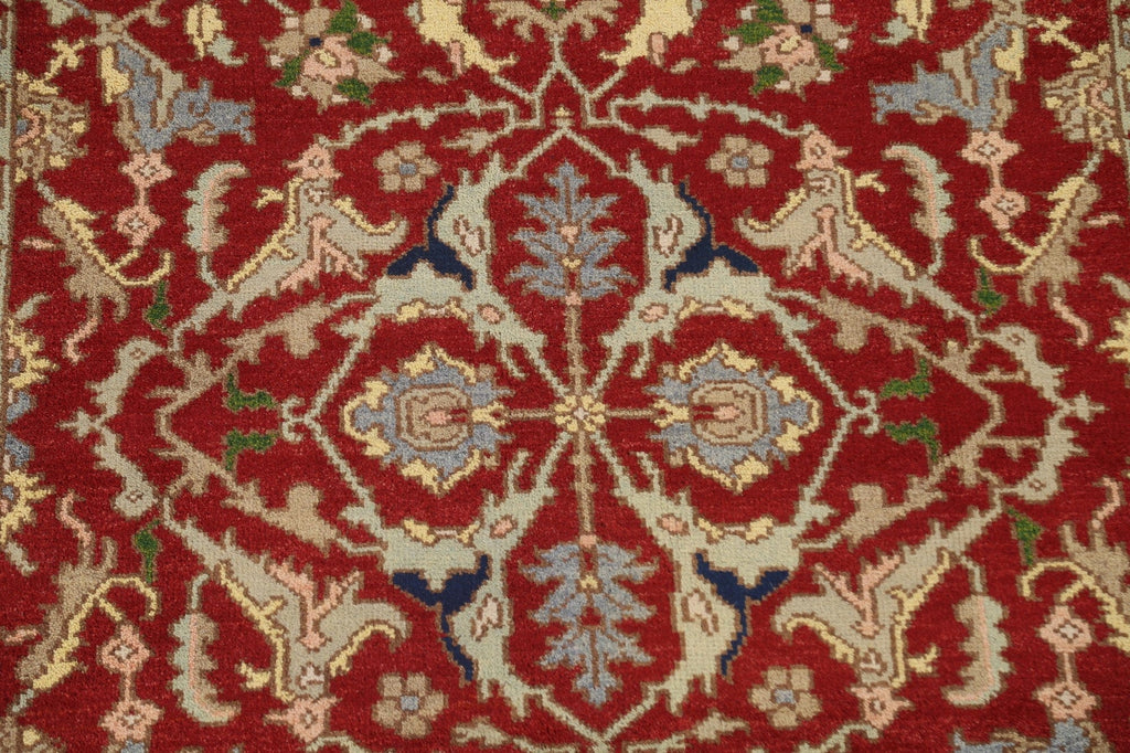 Red Wool Heriz Oriental Area Rug 6x9