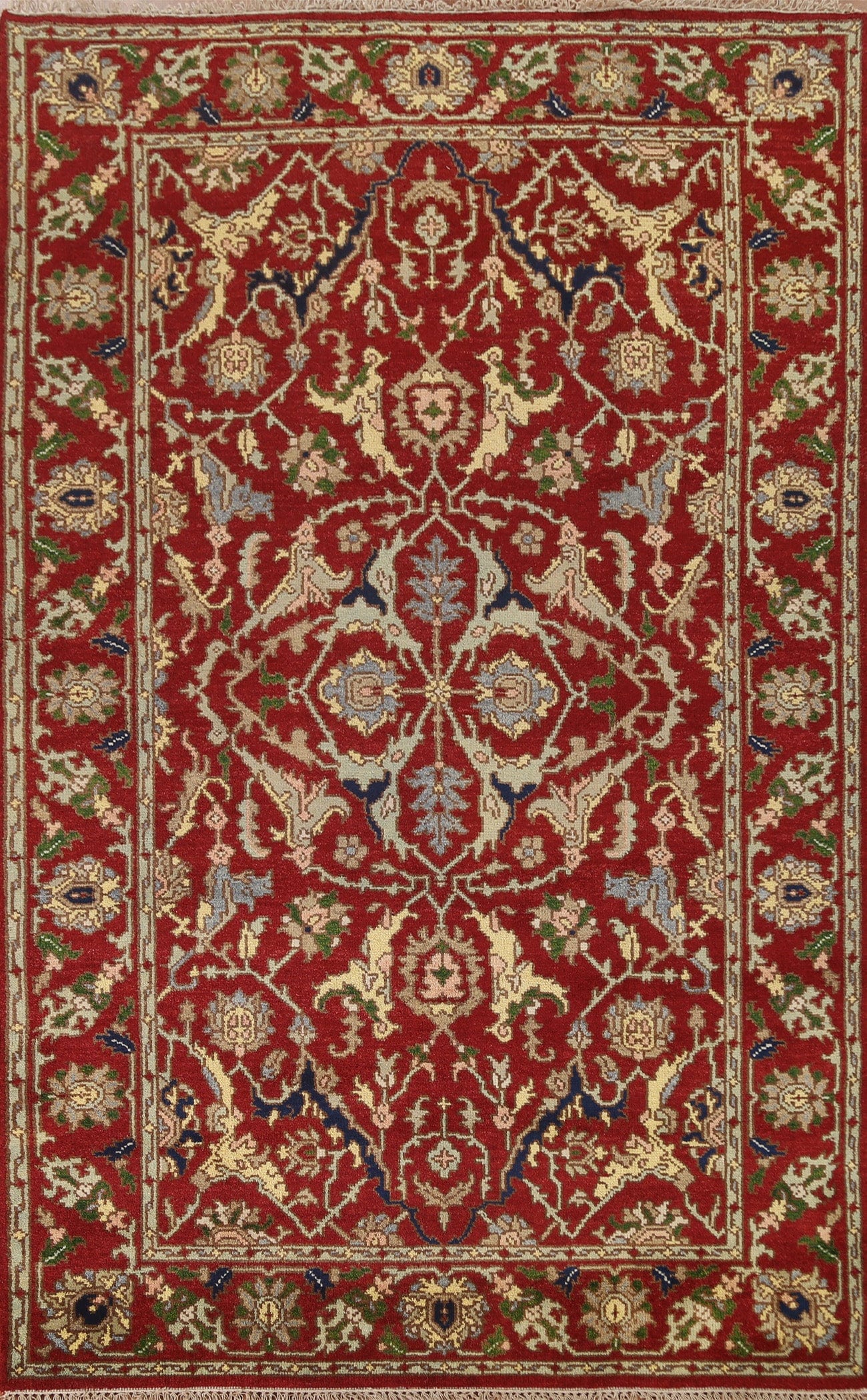 Red Wool Heriz Oriental Area Rug 6x9