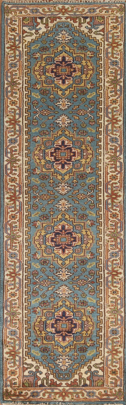 Geometric Heriz Serapi Oriental Runner Rug 3x10