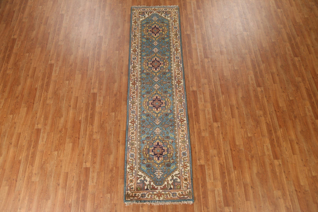 Geometric Heriz Serapi Oriental Runner Rug 3x10