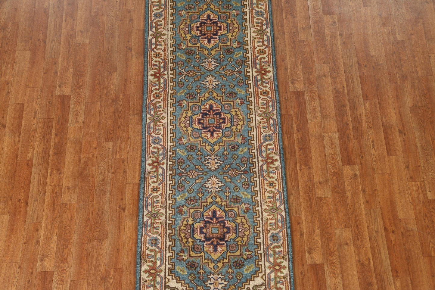 Geometric Heriz Serapi Oriental Runner Rug 3x10