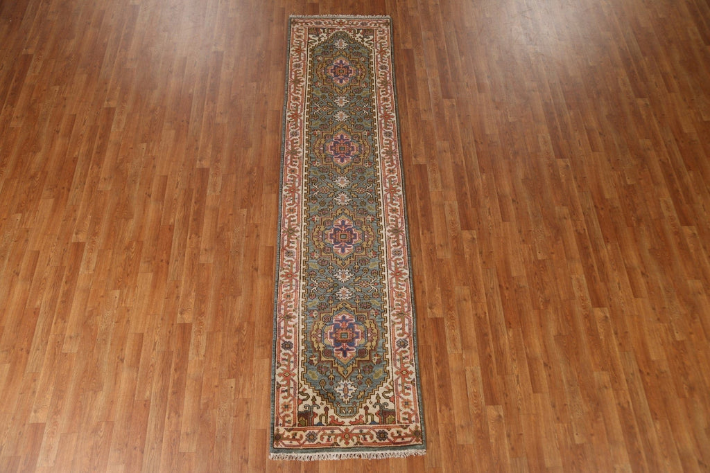 Geometric Heriz Serapi Oriental Runner Rug 3x10