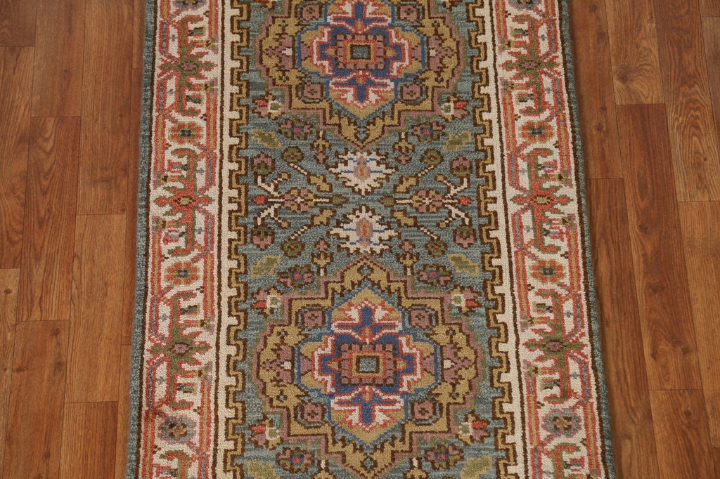 Geometric Heriz Serapi Oriental Runner Rug 3x10