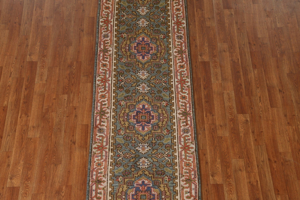 Geometric Heriz Serapi Oriental Runner Rug 3x10