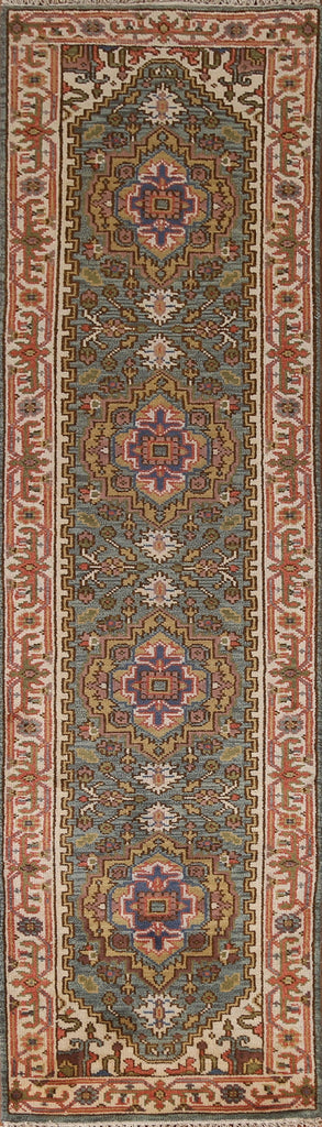 Geometric Heriz Serapi Oriental Runner Rug 3x10