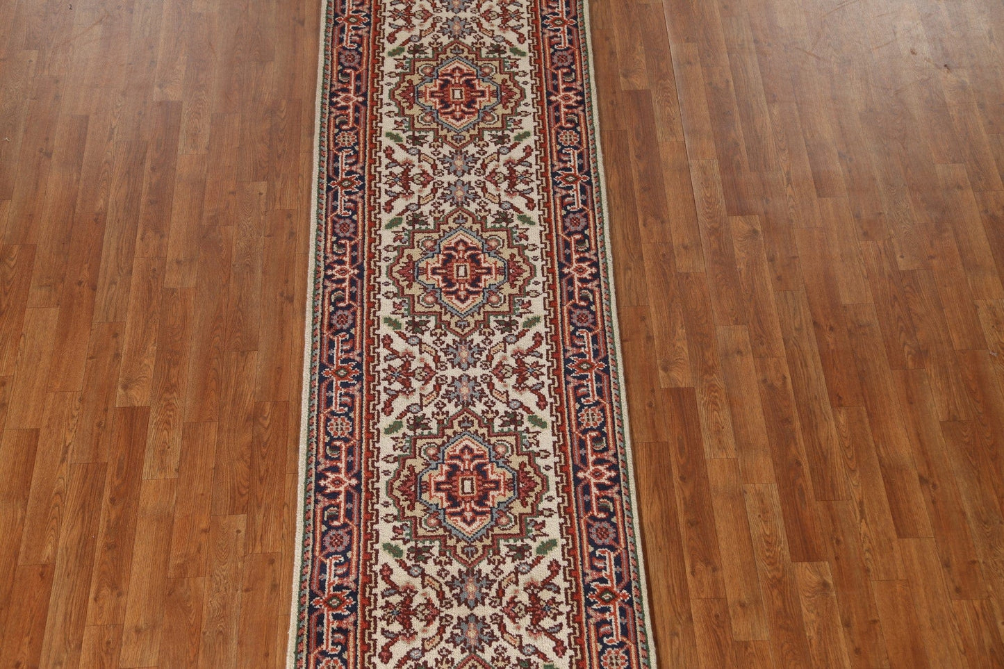 Ivory Heriz Serapi Oriental Runner Rug 3x12