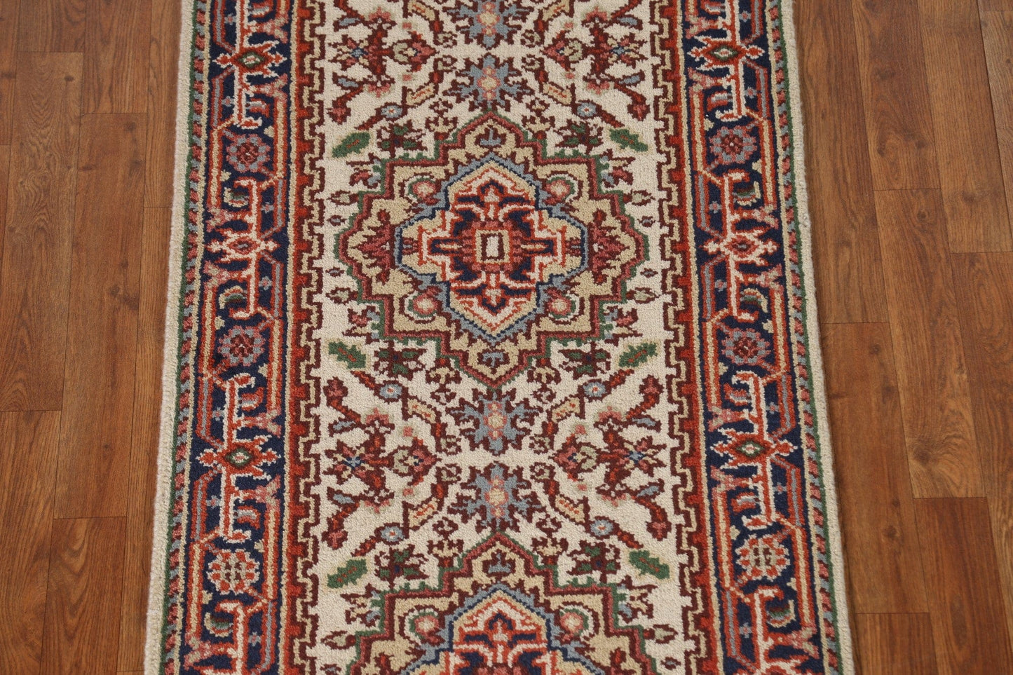 Ivory Heriz Serapi Oriental Runner Rug 3x12