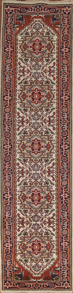 Ivory Heriz Serapi Oriental Runner Rug 3x12