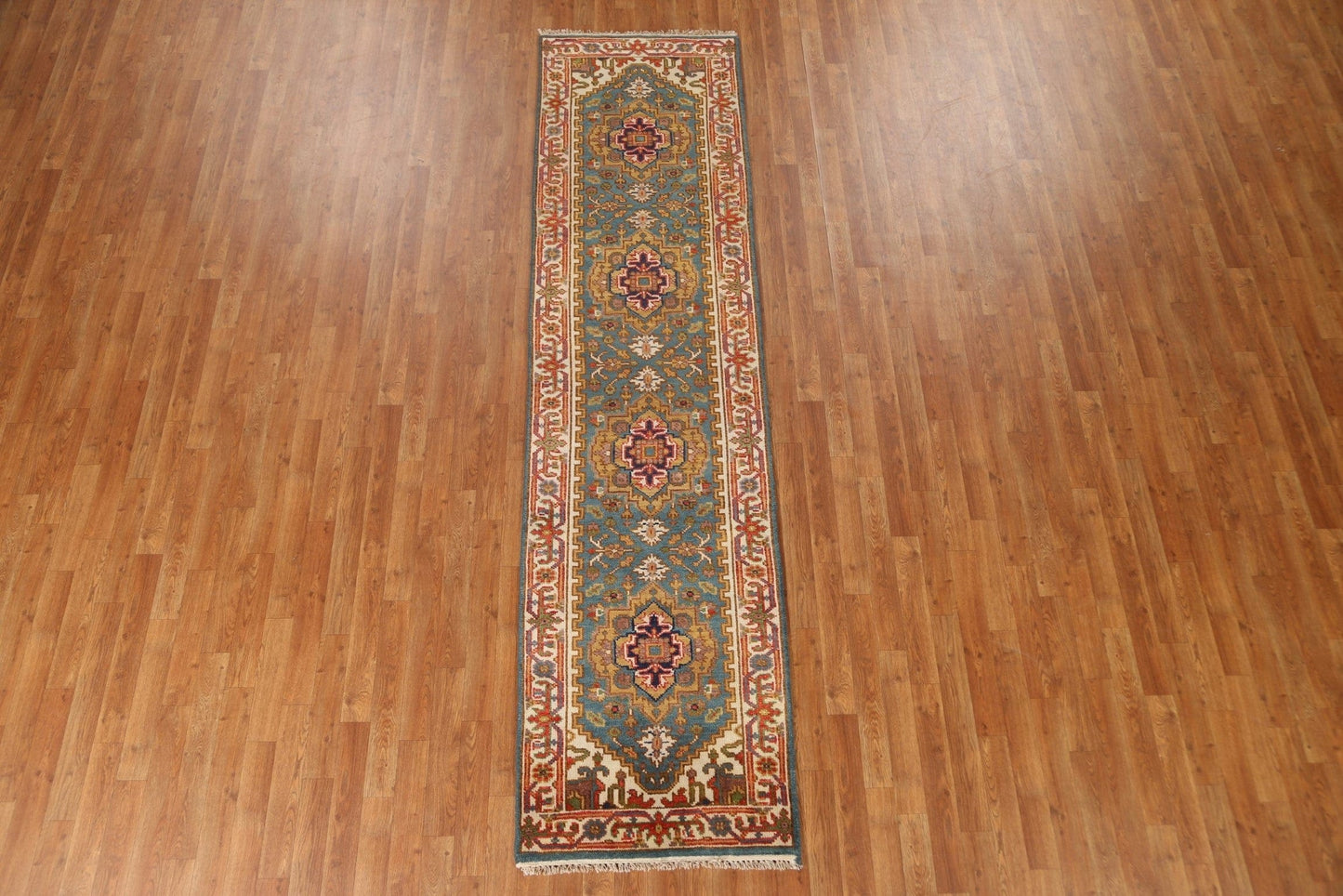 Geometric Heriz Serapi Oriental Runner Rug 3x10