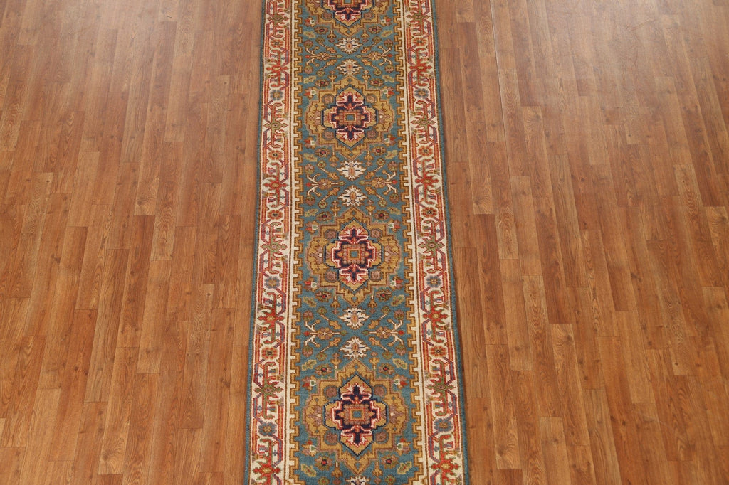 Geometric Heriz Serapi Oriental Runner Rug 3x10