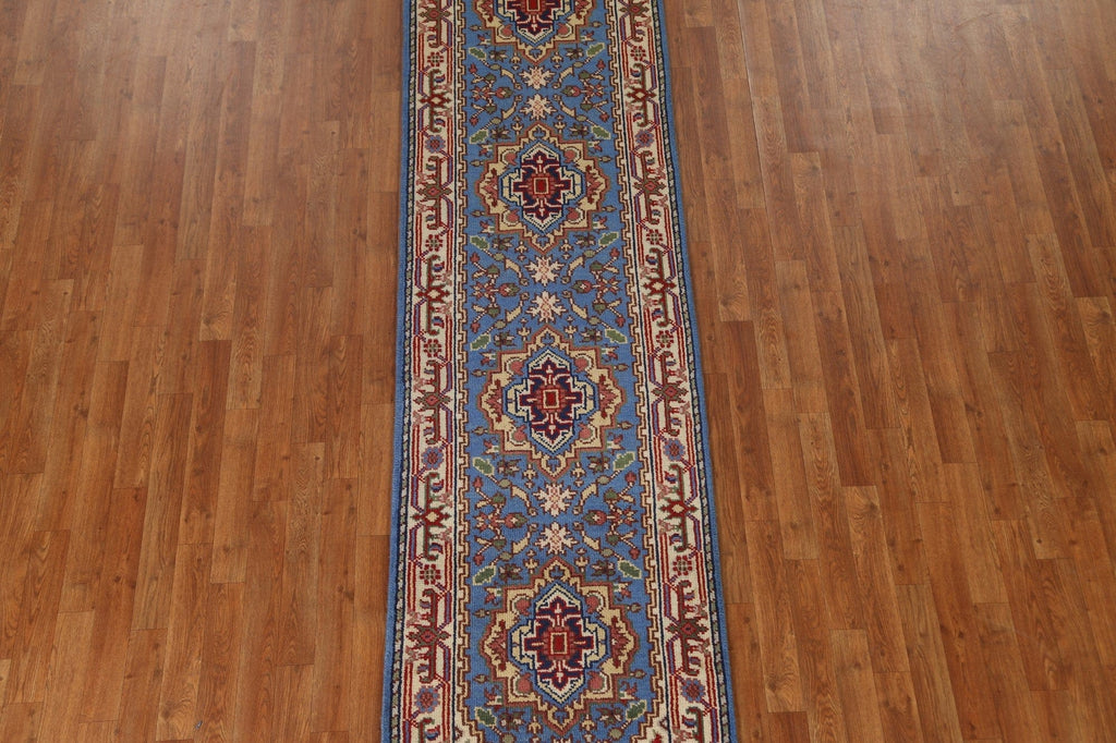 Geometric Heriz Serapi Oriental Runner Rug 3x10