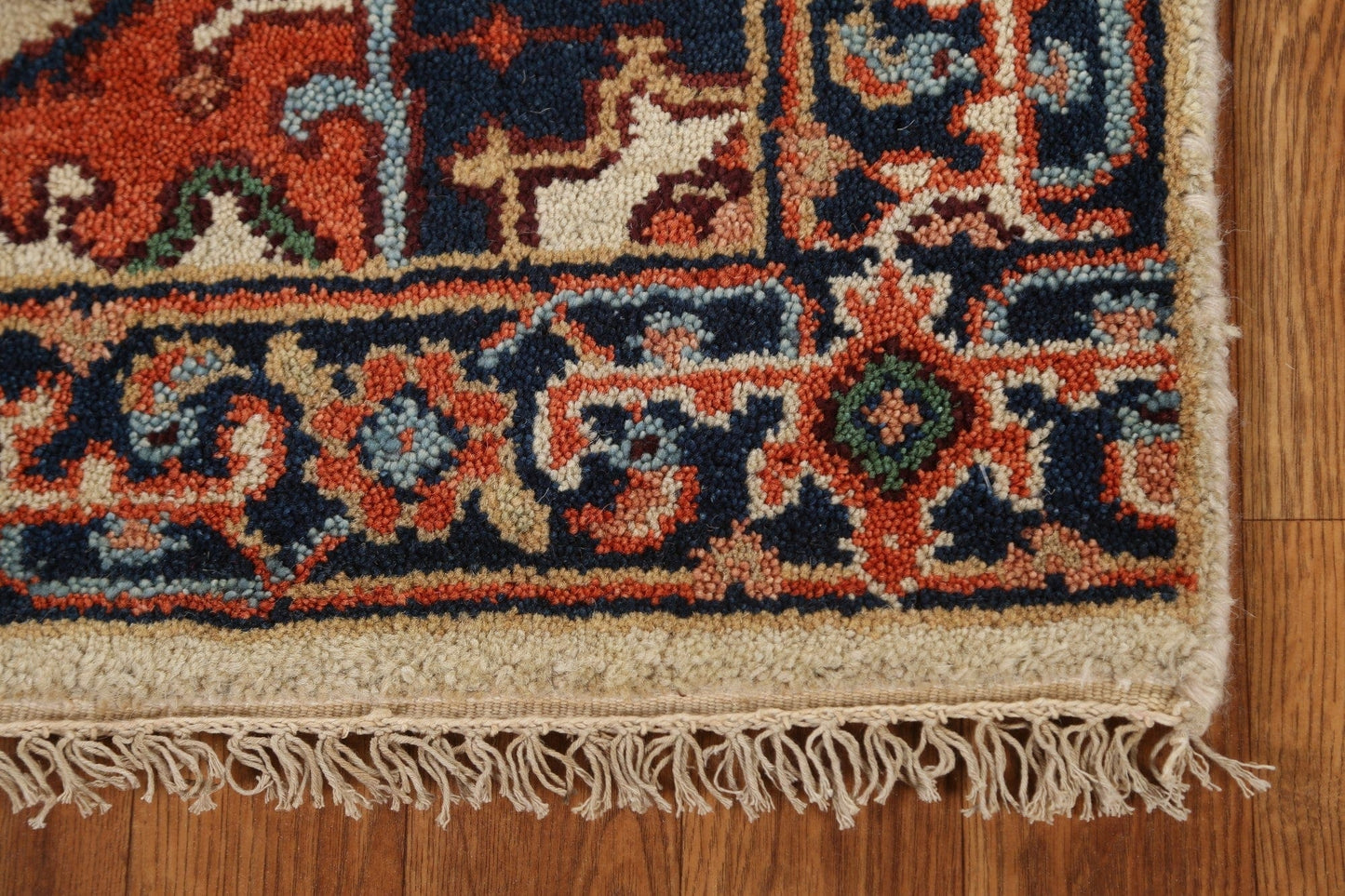 Geometric Heriz Serapi Oriental Runner Rug 3x8