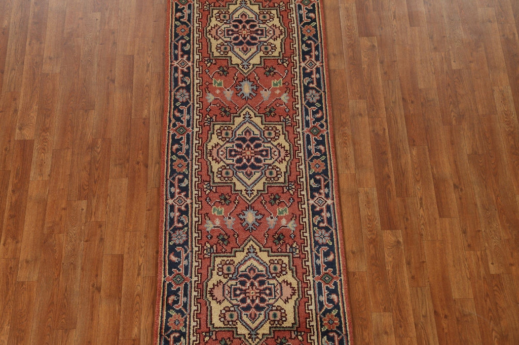 Geometric Heriz Serapi Oriental Runner Rug 3x8