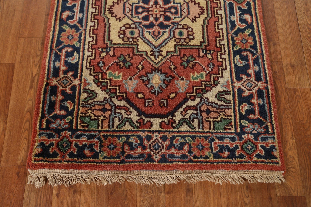 Geometric Heriz Serapi Oriental Runner Rug 3x8