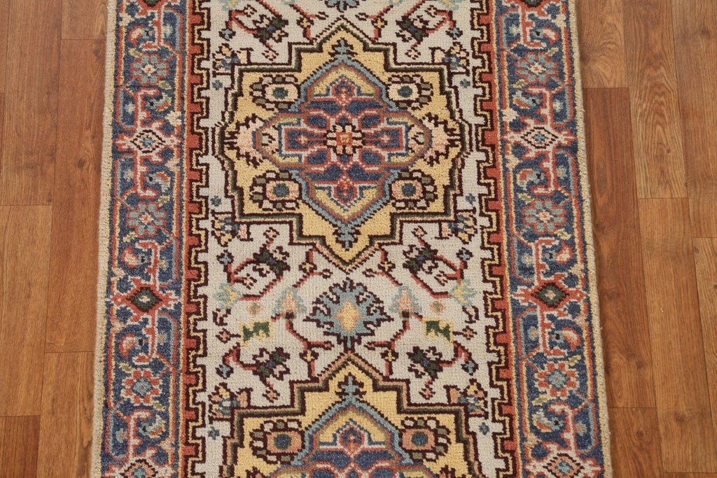 Geometric Heriz Serapi Oriental Runner Rug 3x8