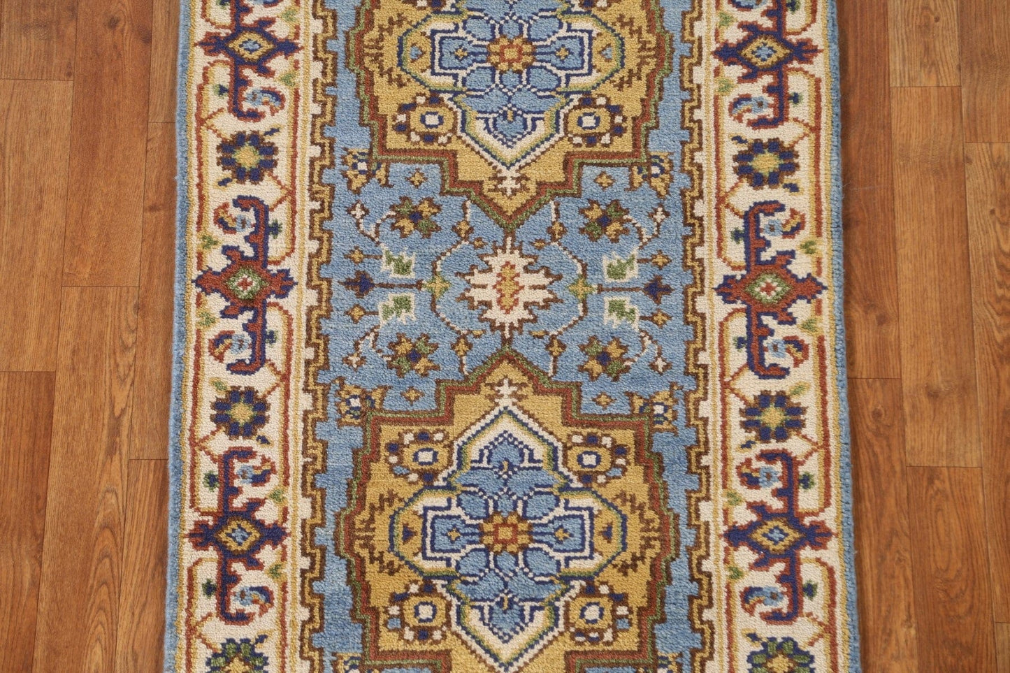 Light Blue Heriz Serapi Oriental Runner Rug 2x6