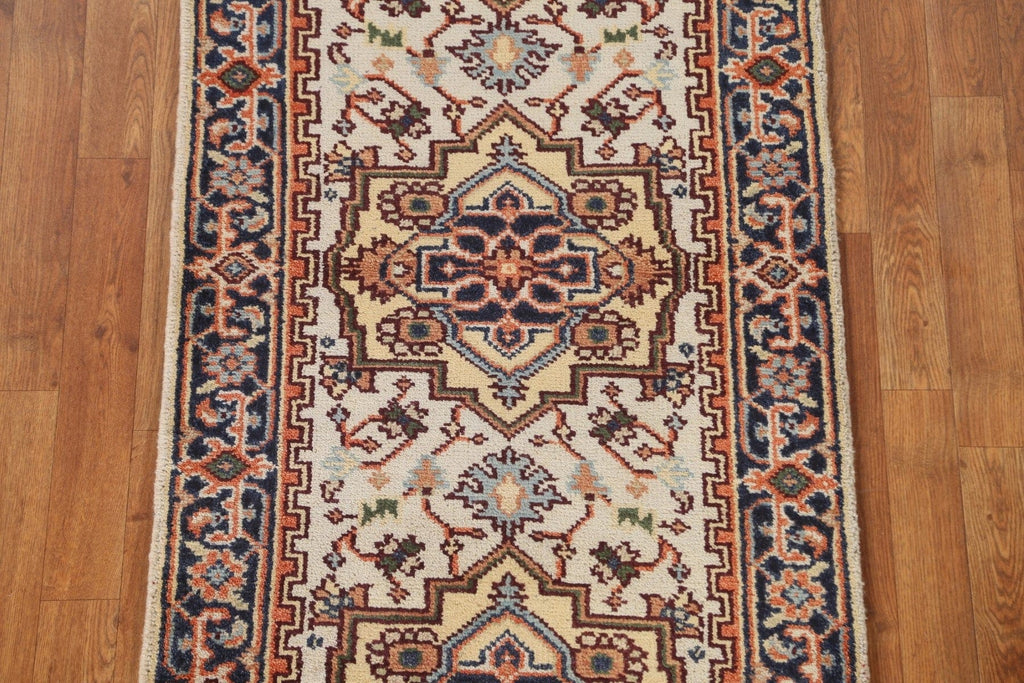 Geometric Heriz Serapi Oriental Runner Rug 3x8