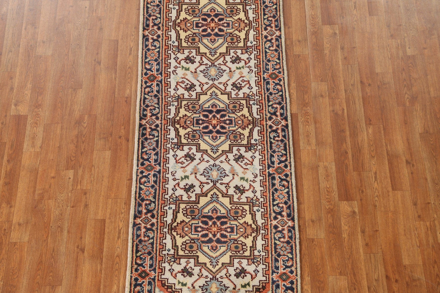 Geometric Heriz Serapi Oriental Runner Rug 3x8