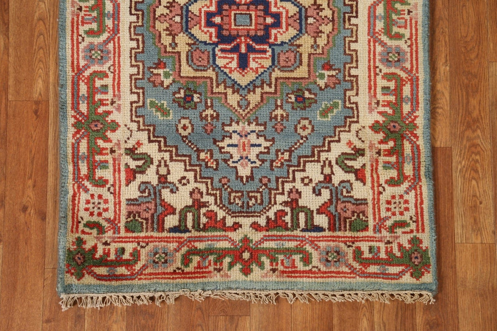 Handmade Heriz Serapi Oriental Runner Rug 3x8