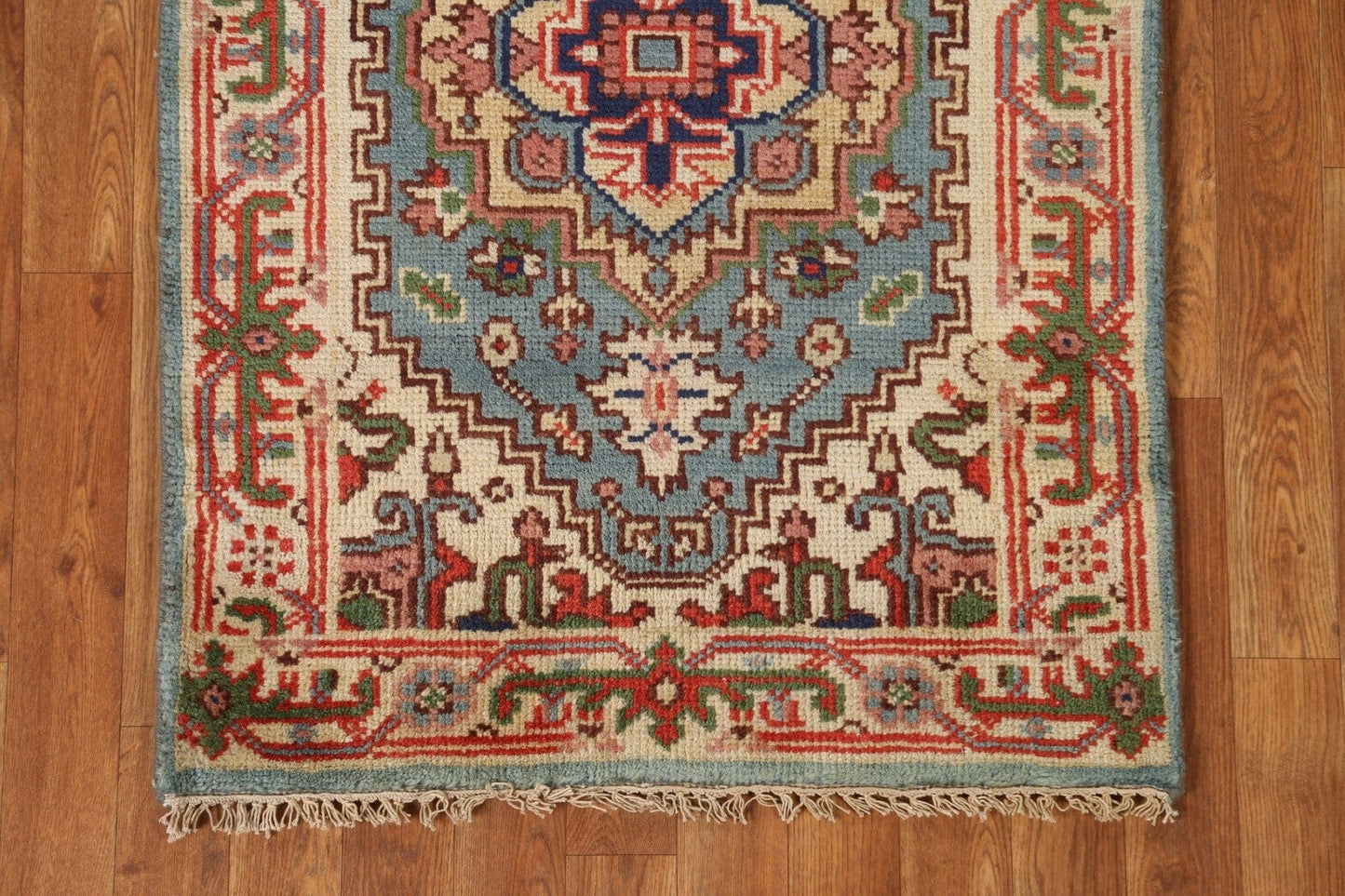 Handmade Heriz Serapi Oriental Runner Rug 3x8