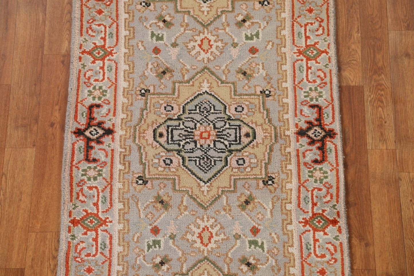 Geometric Heriz Serapi Oriental Runner Rug 3x8