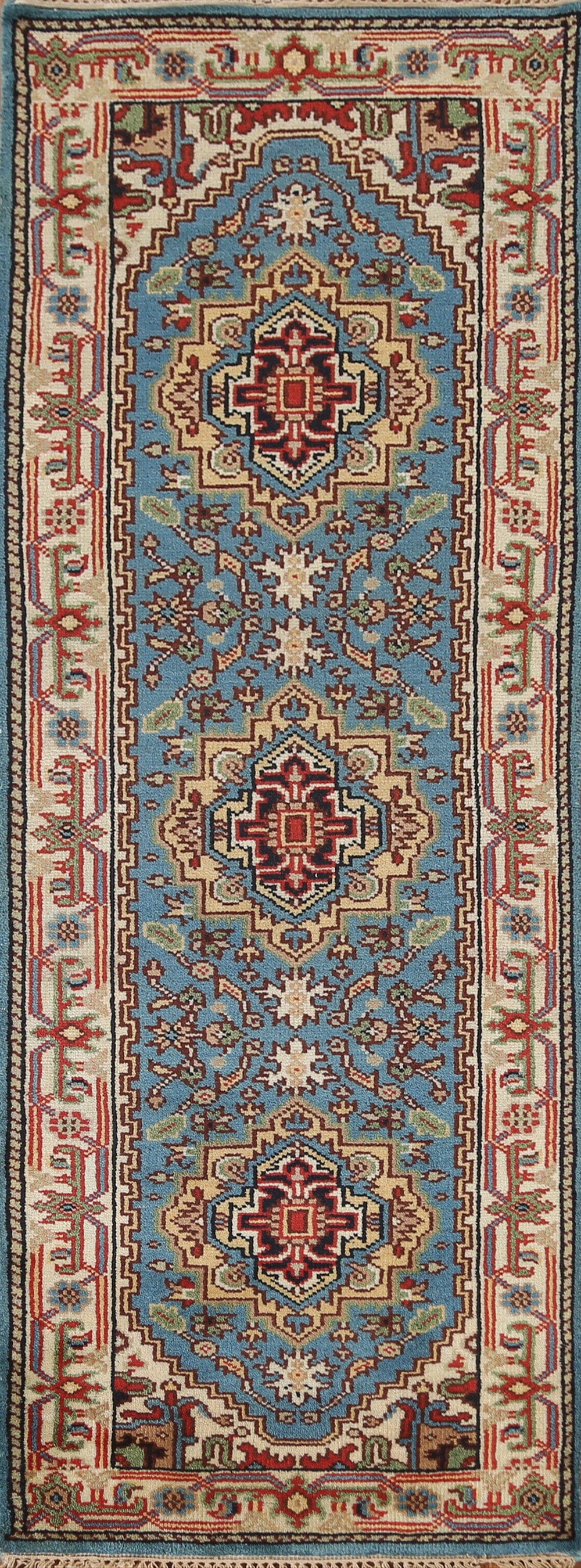 Heriz Serapi Oriental Runner Rug 3x8