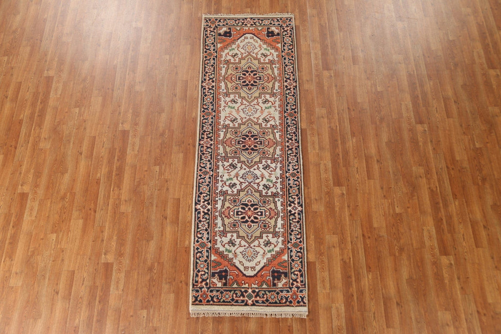 Wool Heriz Serapi Oriental Runner Rug 3x8