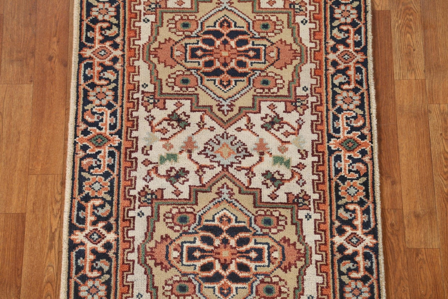 Wool Heriz Serapi Oriental Runner Rug 3x8