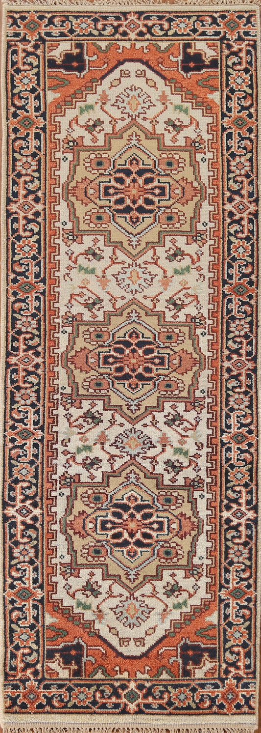 Wool Heriz Serapi Oriental Runner Rug 3x8