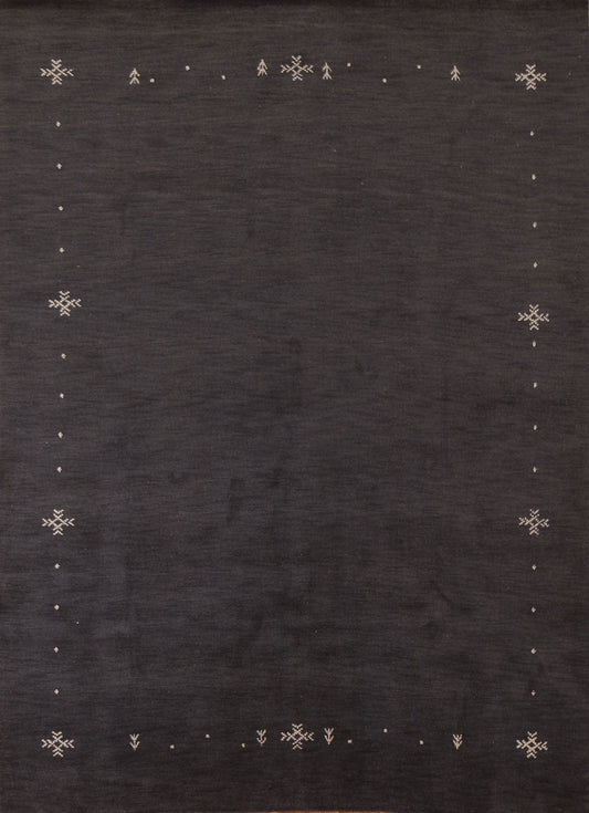 Charcoal Gabbeh Oriental Area Rug 8x10