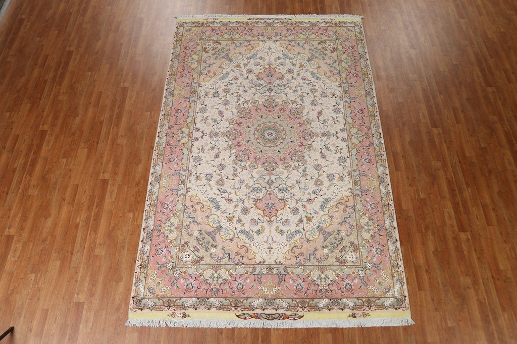 Wool & Silk Tabriz Persian Area Rug 7x10