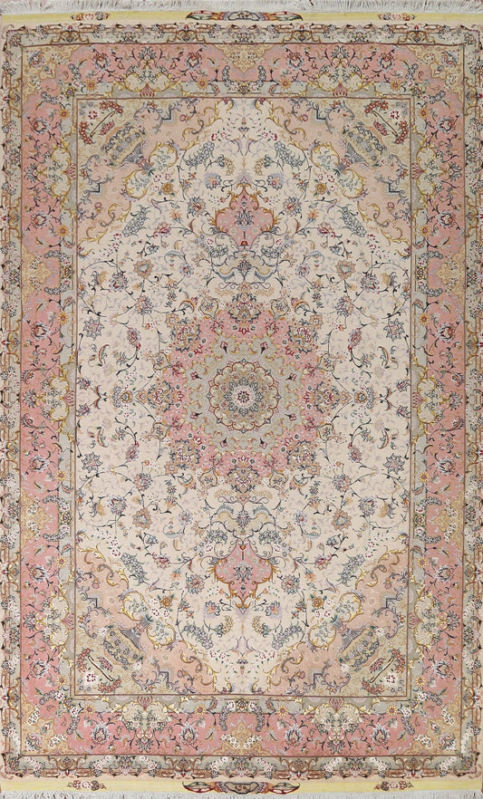 Wool & Silk Tabriz Persian Area Rug 7x10