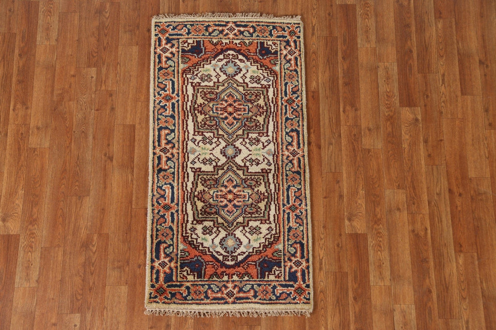 Hand-Knotted Heriz Serapi Oriental Wool Rug 2x4