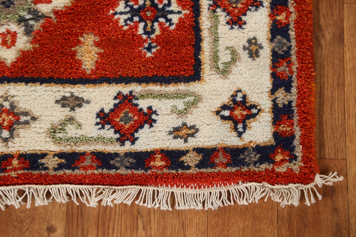 Geometric Kazak Oriental Runner Rug 2x5