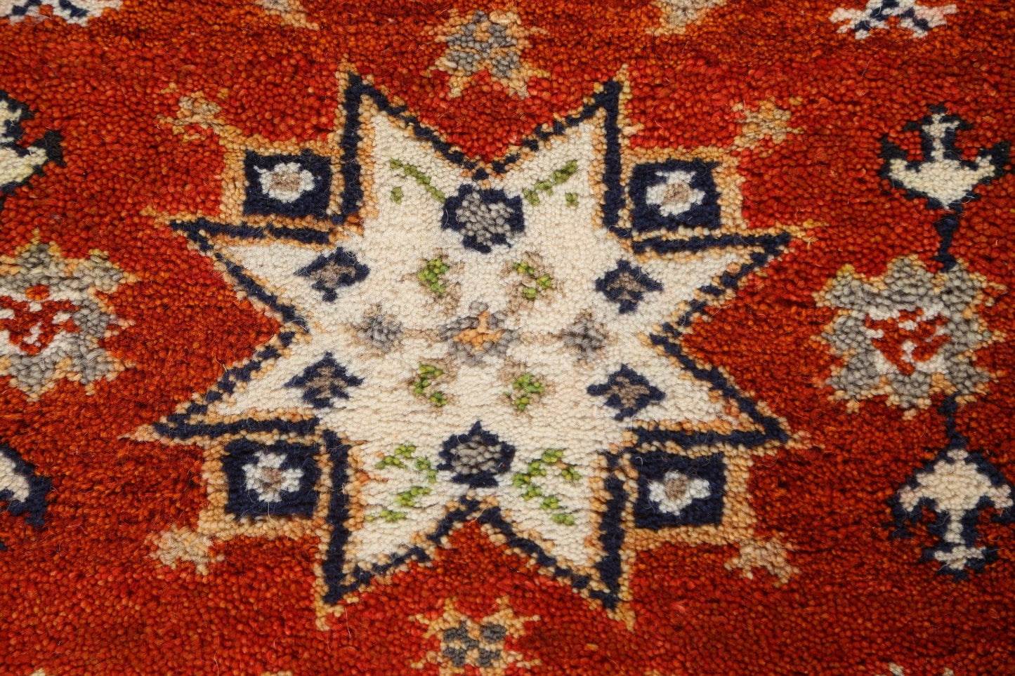 Geometric Kazak Oriental Runner Rug 2x5