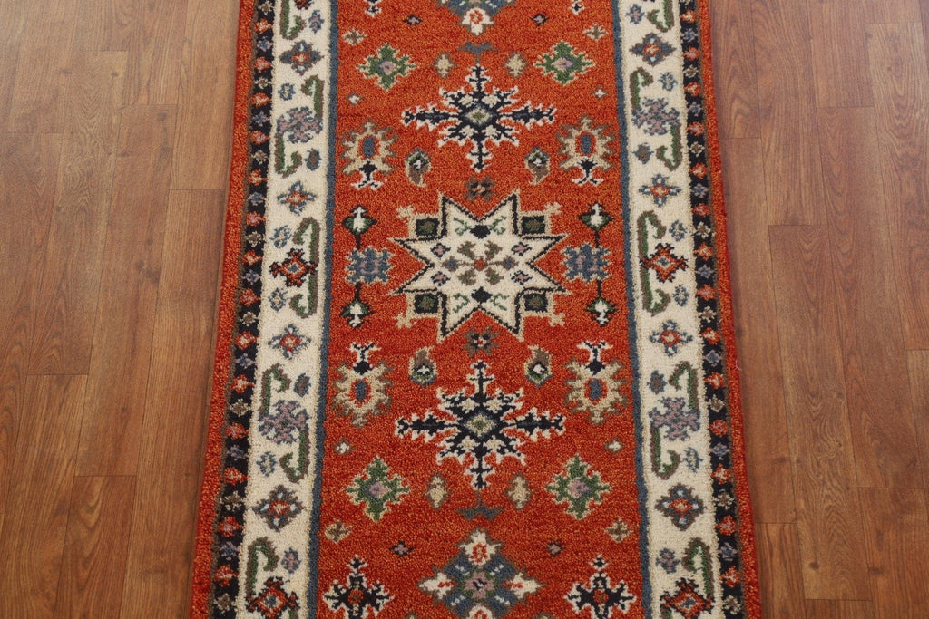 Handmade Kazak Oriental Runner Rug 2x5