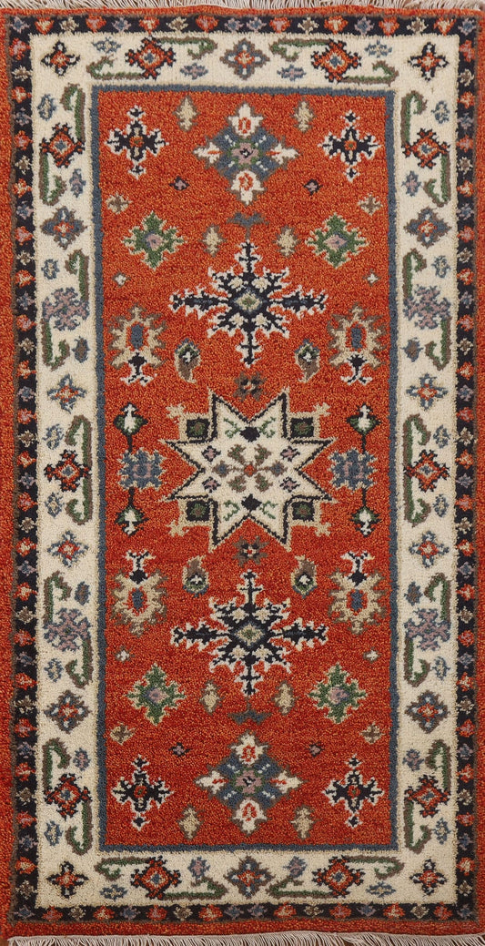 Handmade Kazak Oriental Runner Rug 2x5